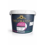Vopsea decorativa SIMPLUS cu glitter auriu pe baza de acril 2.5 kg pentru pereti interiori finisaj premium STUCCOAT