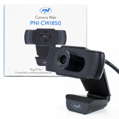 Resigilat : Camera Web PNI CW1850 Full HD 1080P 2MP, USB, clip-on, microfon stereo