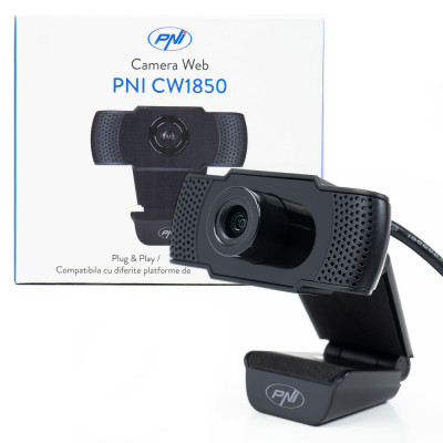 Resigilat : Camera Web PNI CW1850 Full HD 1080P 2MP, USB, clip-on, microfon stereo foto