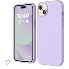 Husa silicon antisoc cu microfibra interior pentru Iphone 15 Mov
