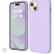 Husa silicon antisoc cu microfibra interior pentru Iphone 15 Mov