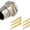 Conector M23 Soclu 6 PIN Tată Crimpat Ecranat Aurit IP67