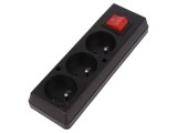 Conector de Alimentare AC Mamă Spliter 250V 16A Negru