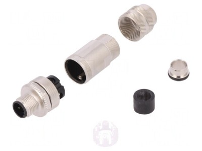 Mufă M12 2 PIN Dreaptă IP67 pentru Cablu 6-8mm foto