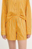 Silvian Heach pantaloni scurți din bumbac TAIR culoarea portocaliu, cu imprimeu, high waist, GPP25445SH