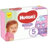 Scutece chilotel Jumbo Marimea 5 pentru 12 - 17kg, 34 bucati, Huggies