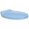 Capac WC cu &icirc;nchidere silențioasă, albastru, oval