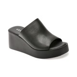 Papuci GRYXX negri, 366002, din piele naturala