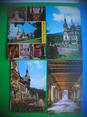 HOPCT LOT 3173 - 4 CARTI POSTALE-CASTELUL PELES -JUD PRAHOV-CIRCULATE foto
