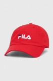 Fila șapcă de baseball din bumbac culoarea rosu, cu imprimeu