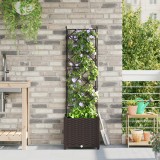 VidaXL Ghiveci de Grădină cu Trellis Maro 40x40x143 cm