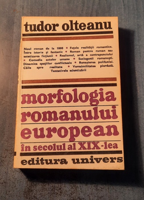 Morfologia romanului european in sec. 19 lea Tudor Olteanu
