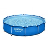 Cumpara ieftin Piscina structura metalica, rotunda, albastru, 366x76 cm, Bestway Steel Pro