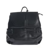Rucsac casual negru cu clapeta si buzunare