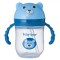 Cană Antrenament, Honey Baby, Ursuleț, M&acirc;nere, Pai Anti-scurgere, Capac Retractabil, Capacitate 235 ml, Albastru