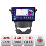 Navigatie Ssangyong Korando 2014-2019 B-1159 Android Ecran QLED octa core 4+64 carplay android auto KIT-1159+EDT-E309V3 CarStore Technology