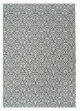 Cumpara ieftin Covor Premium Model DYWAN ARCO BLACK, Gri, Negru, Marime 160 x 230 cm, Tesatura Plata, Poliester, Bumbac, Antiderapant, Antialergic, Living, Dormitor,