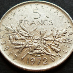 Moneda 5 FRANCI (Francs) - FRANTA, anul 1972 * cod 1723 A