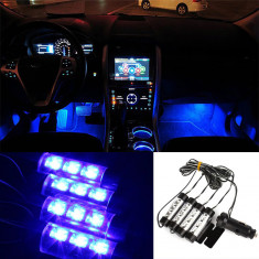 Set 4 x lumini ambientale auto LED, interior, TY780