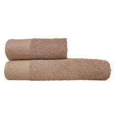 Set 2 Prosoape Wabe Taupe 50x90 si 70x140 cm (Bumbac 100%)