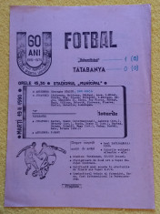 Program meci fotbal Universitatea CLUJ- TATABANYA (Ungaria) 19.02.1980 foto