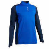 Bluză cu fermoar scurt Fotbal T900 Albastru-Bleumarin Copii, Kipsta