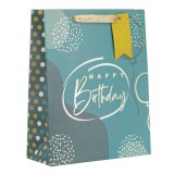 Pungă Cadou, Happy Birthday, Baloane, Multicolor, 26x10x32cm