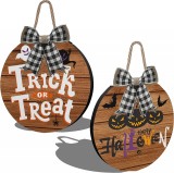 Set de 2 decoratiuni de Halloween JoyTplay, lemn/textil, multicolor, 50 x 30 cm