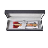 Pix multifunctional de lux PENAC Maki-E (pictura japoneza) - Aki &amp;amp; Haru, corp auriu, in cutie cadou