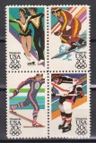 SUA 1984 - Jocurile Olimpice de iarnă - Sarajevo, Bloc de 4, MNH, Nestampilat