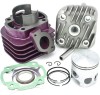 Kit Cilindru Chiuloasa Scuter 80cc 2T, Piston 47mm, Bolt 10mm, Compatibil Minarelli 3KJ, Rex, Yamaha, Aprilia, Malaguti