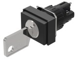 Comutator rotativ cu cheie 16mm EAO, 1 NC + NO, poziție stabilă 51