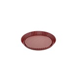 Forma, rotunda pentru copt tarte, otel carbon, strat antiaderent, 28 x 3 cm, visiniu, Florina