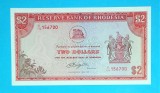 Bancnotă Rhodesia (pick 39) 2 Dollars 1979 UNC serie: K/174 156700