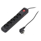 Prelungitor cu Protecție la Supratensiune, 5 Prize 10A