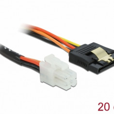 Cablu de alimentare P4 la SATA 15 pini 20cm pentru placa de baza Lenovo, Delock 85519