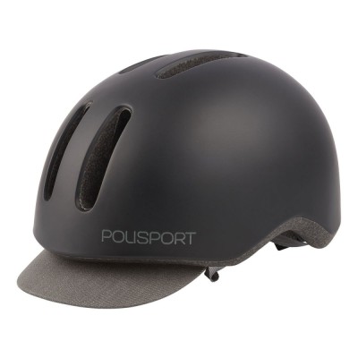 Casca Ciclism Urbana Polisport Commuter - 54-58 cm, M, Negru Ultimate FactoryBikes foto