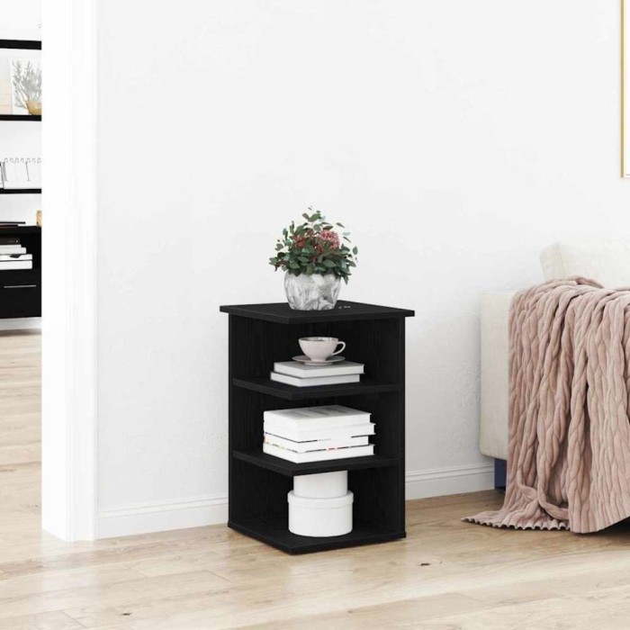 Dulap lateral, stejar negru, 35x35x55 cm, lemn prelucrat