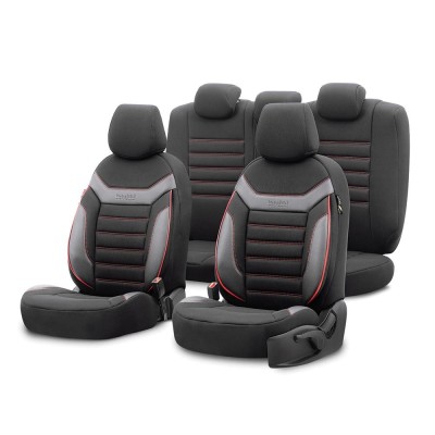 SET HUSE SCAUN INDIVIDUAL ROSU foto