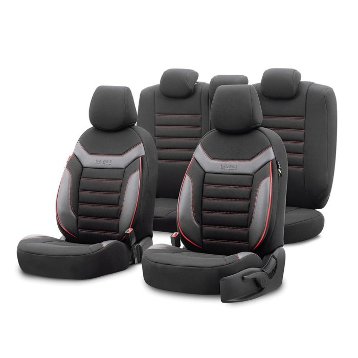 SET HUSE SCAUN INDIVIDUAL ROSU