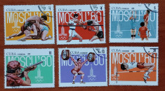 CUBA-&amp;#039;&amp;#039; Din serii vechi-&amp;#039;&amp;#039; 1980-SPORT-OLIMPIADA-MOSCOVA&amp;#039;&amp;#039;-6v.-stamp. foto