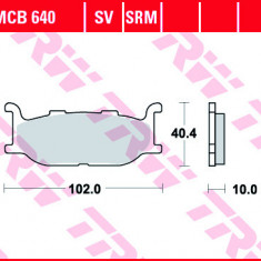 Set placute frana TRW MCB640 - Yamaha TDR 125cc - Majesty 400cc - T Max 500cc - Virago 535-750-1100cc - Drag Star 650cc