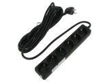 Prelungitor alimentare Goobay 5m 3G1,5mm&sup2; 6 prize 16A PVC negru 38839