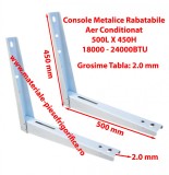 Set Console Metalice Rabatabile pentru Aer Conditionat , 500L X 450H, 2mm,