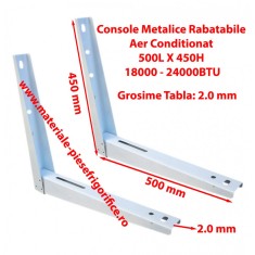 Set Console Metalice Rabatabile pentru Aer Conditionat , 500L X 450H, 2mm,