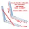 Set Console Metalice Rabatabile pentru Aer Conditionat , 500L X 450H, 2mm,