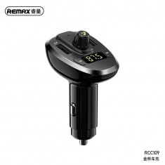 Modulator FM Bluetooth REMAX RCC109 2xUSB 3A LCD+MicroSD foto
