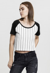 Ladies Cropped Baseball Tee foto