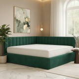 Pat Tapitat De Colt Daria Verde Catifea Premium Contactează-ne