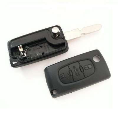 Carcasa cheie auto briceag cu 3 butoane si lamela 4 Track, compatibila Peugeot PE-137 AllCars foto